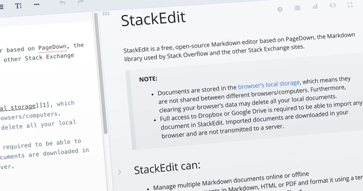 ブラウザで動くマークダウンエディタの Stackedit が軽くてモダンでよい Prasm プラズム