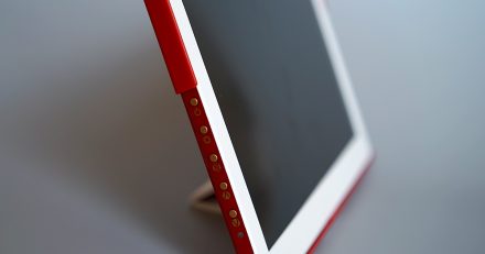 A close up of a laptop