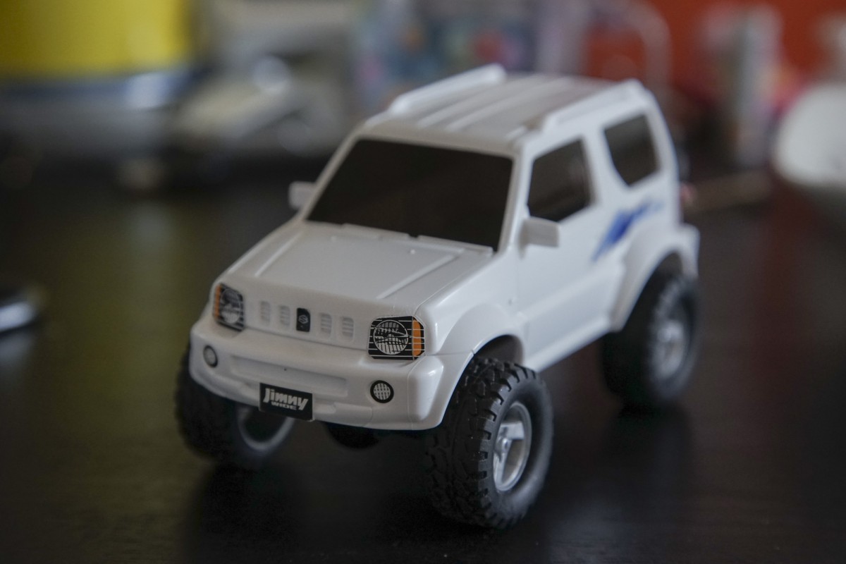 A close up of a toy car